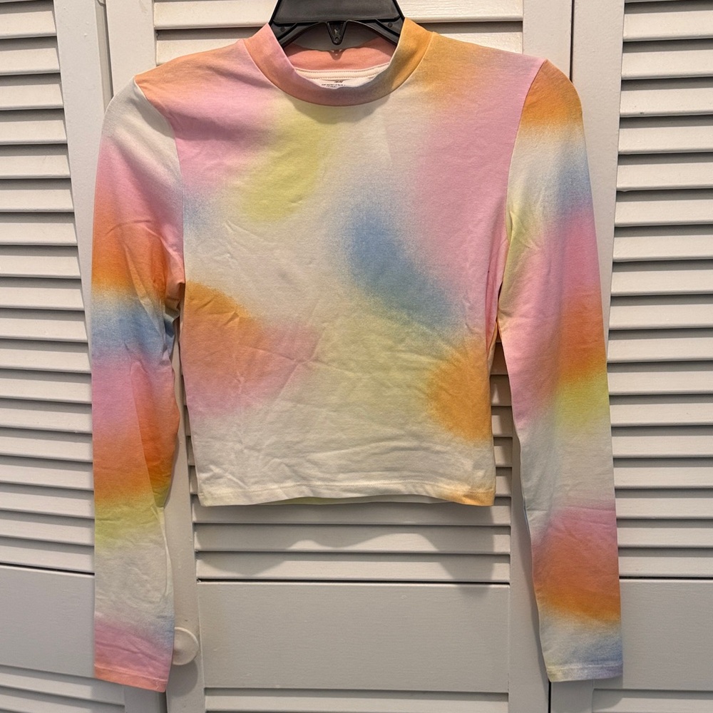 H&M Multicolor Girls Tie-Dye Long Sleeve Tee